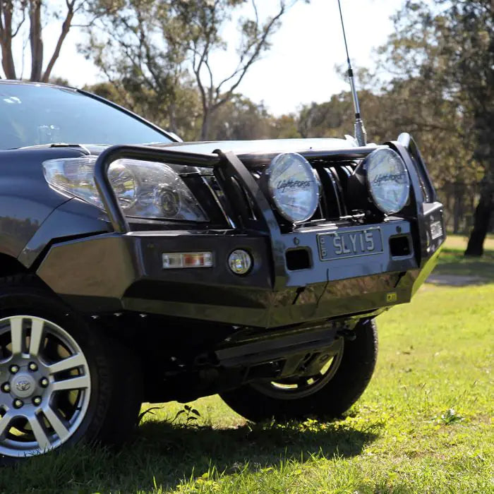 TJM OUTBACK BULL BAR BLACK STEEL FOR TOYOTA PRADO 150 SERIES (IN STORE PICK-UP ONLY)