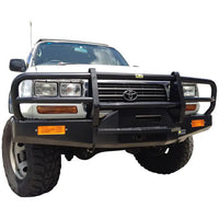 TJM OUTBACK BULL BAR STEEL BLACK FOR TOYOTA LANDCRUISER WAGON 80 SERIES 01/90-12/97 (IN STORE PICK UP ONLY)