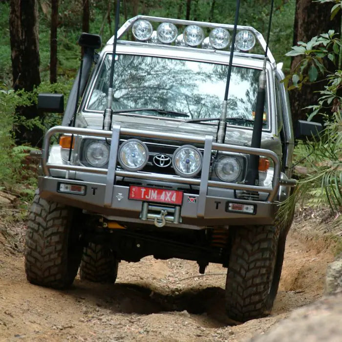 TJM OUTBACK BULL BAR STEEL BLACK FOR TOYOTA LANDCRUISER COMMERCIAL  (IN STORE PICK UP ONLY)