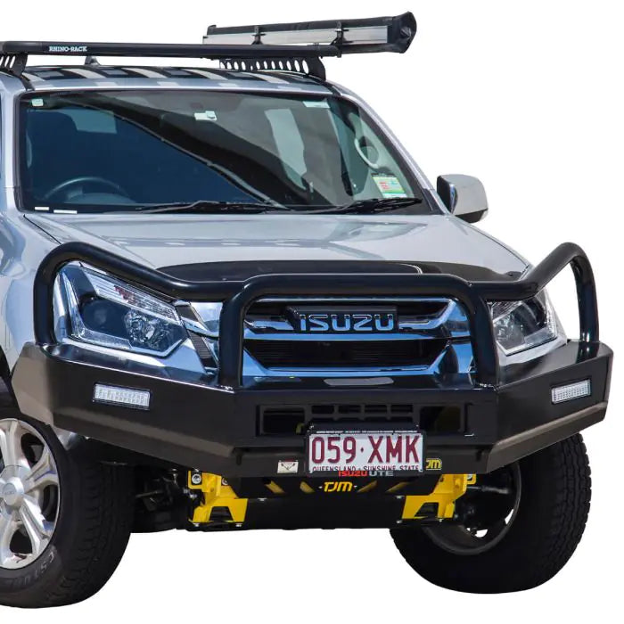 TJM TRADESMAN BULL BAR BLACK STEEL FOR ISUZU D-MAX TF 02/17-07/20 2DR CAB (IN STORE PICK-UP ONLY)