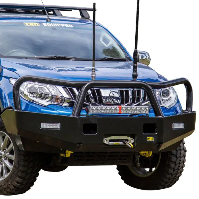 TJM TRADESMAN BULL BAR BLACK STEEL FOR MITSUBISHI TRITON MQ (IN STORE PICK-UP ONLY)