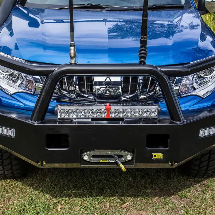 TJM TRADESMAN BULL BAR BLACK STEEL FOR  MITSUBISHI TRITON MQ (IN STORE PICK-UP ONLY)