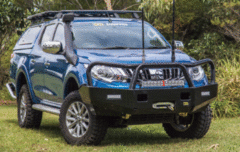 TJM TRADESMAN BULL BAR BLACK STEEL FOR  MITSUBISHI TRITON MQ (IN STORE PICK-UP ONLY)