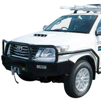 TJM TRADESMAN BULL BAR BLACK STEEL FOR TOYOTA HILUX 7TH GEN