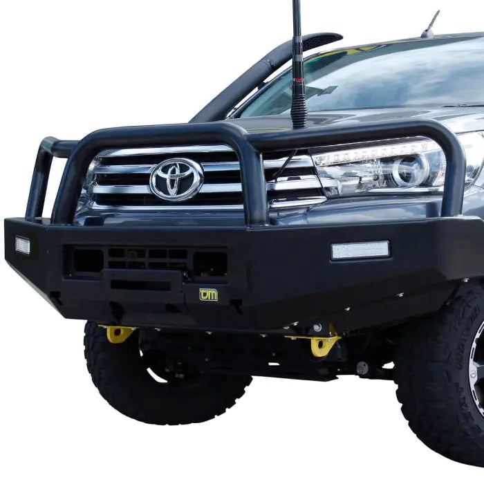 TJM TRADESMAN BULL BAR BLACK STEEL FOR TOYOTA HILUX 8TH GEN (IN STORE PICK-UP ONLY)