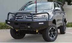 TJM TRADESMAN BULL BAR BLACK STEEL FOR TOYOTA HILUX 8th GEN (IN STORE PICK-UP ONLY)