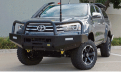 TJM TRADESMAN BULL BAR BLACK STEEL FOR TOYOTA HILUX 8th GEN (IN STORE PICK-UP ONLY)