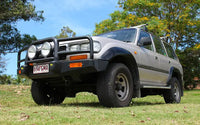 TJM BULL BAR T15 BLACK STEEL FOR TOYOTA LANDCRUISER WAGON 80 SERIES 01/90-12/97(IN STORE PICK UP ONLY)