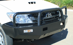 TJM TRADESMAN BULL BAR BLACK STEEL FOR TOYOTA HILUX 7TH GEN (IN STORE PICK-UP ONLY)