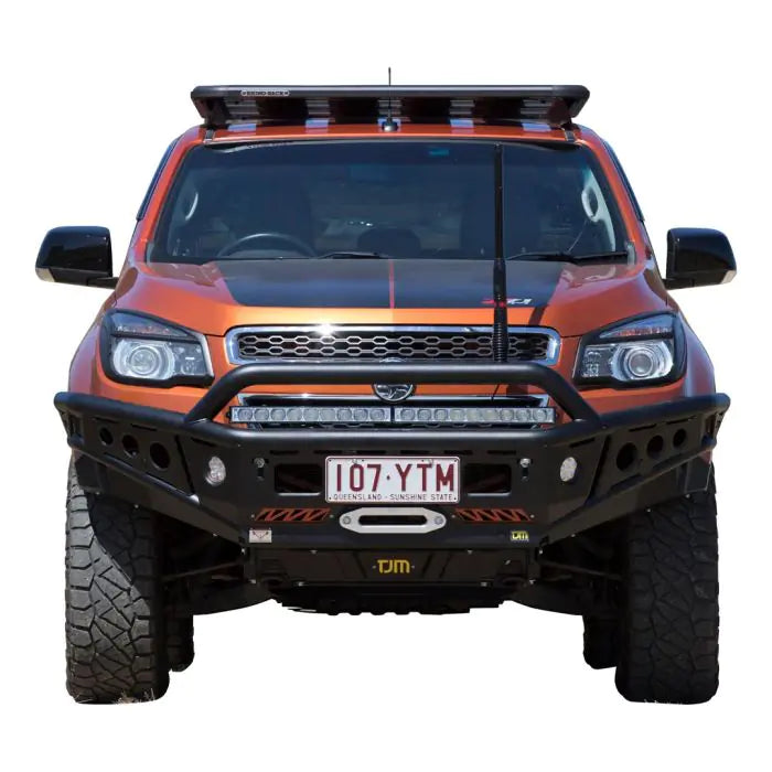 TJM CHASER BULL BAR BLACK STEEL FOR HOLDEN COLORADO RG /HOLDEN TRAILBLAZER RG 07/16-06/20 Wagon(IN STORE PICK UP ONLY)