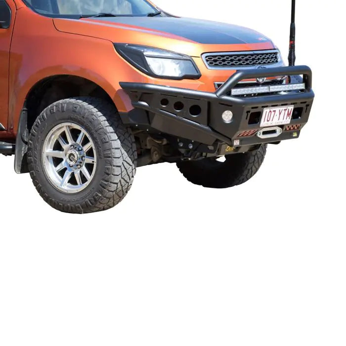 TJM CHASER BULL BAR BLACK STEEL FOR HOLDEN COLORADO RG /HOLDEN TRAILBLAZER RG 07/16-06/20 Wagon(IN STORE PICK UP ONLY)