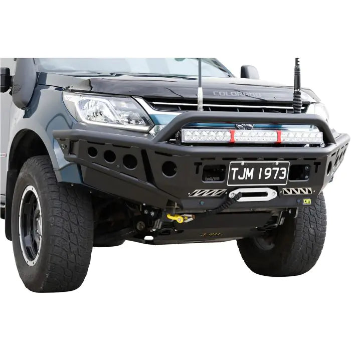 TJM CHASER BULL BAR BLACK STEEL FOR HOLDEN COLORADO RG /HOLDEN TRAILBLAZER RG 07/16-06/20 Wagon(IN STORE PICK UP ONLY)