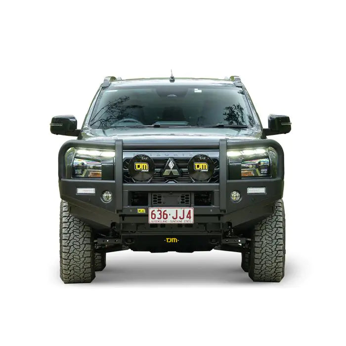 TJM OUTBACK BULL BAR BLACK STEEL FOR MITSUBISHI TRITON MV 03/24-ON (IN STORE PICK UP ONLY)