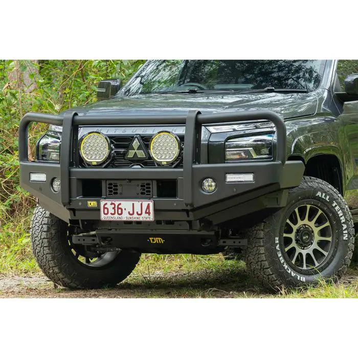 TJM OUTBACK BULL BAR BLACK STEEL FOR MITSUBISHI TRITON MV 03/24-ON (IN STORE PICK UP ONLY)