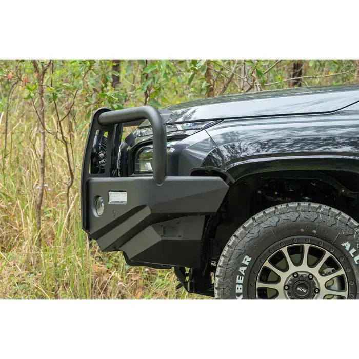 TJM OUTBACK BULL BAR BLACK STEEL FOR MITSUBISHI TRITON MV 03/24-ON (IN STORE PICK UP ONLY)
