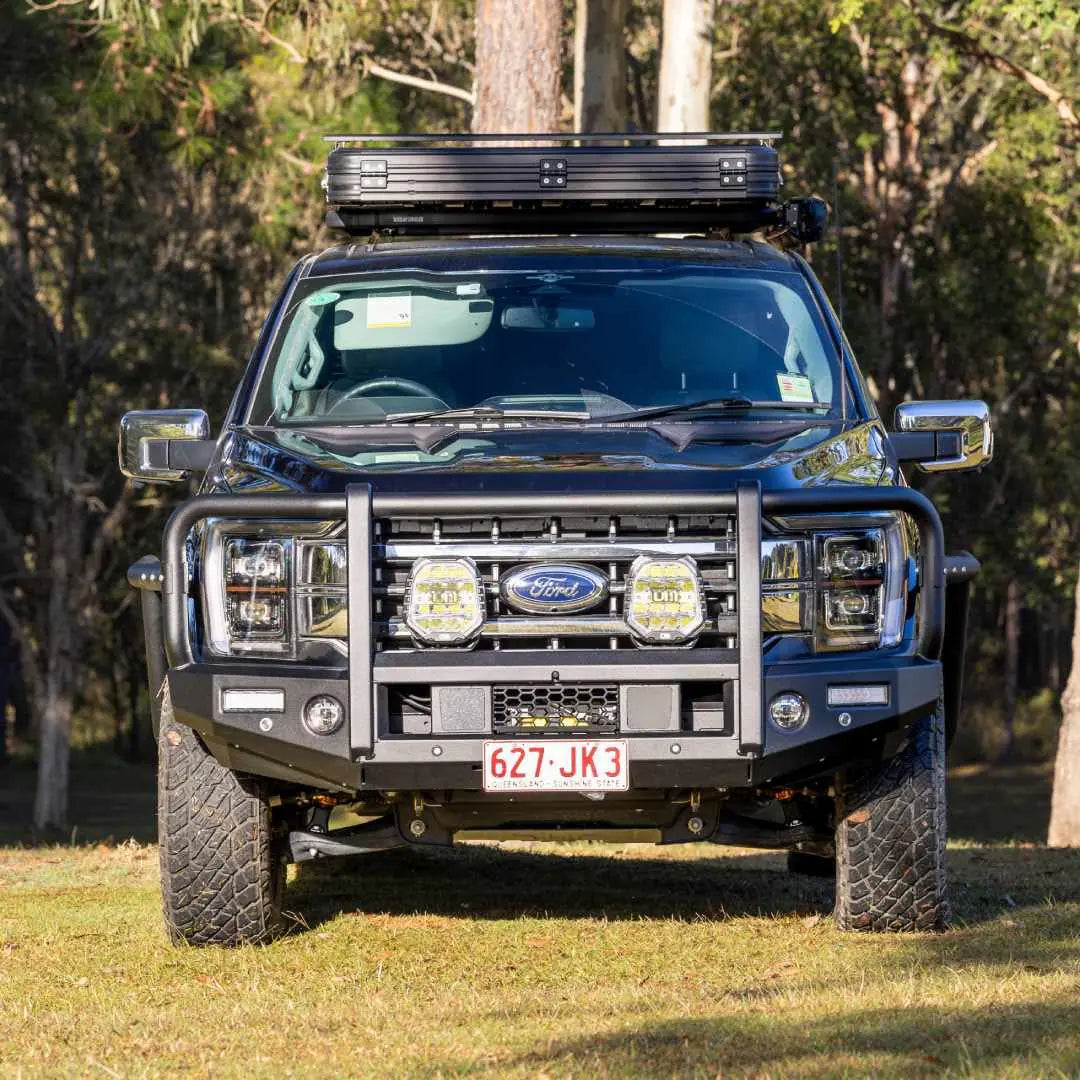 TJM Outback Bull Bar Black Steel - 070ST13N22H