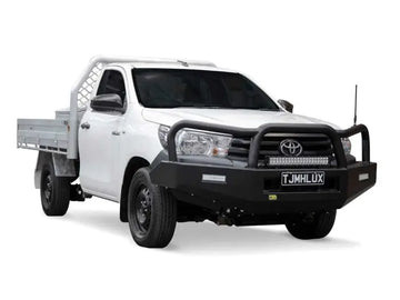 TJM TRADESMAN BULL BAR BLACK STEEL FOR TOYOTA HILUX 8th GEN (IN STORE PICK-UP ONLY)