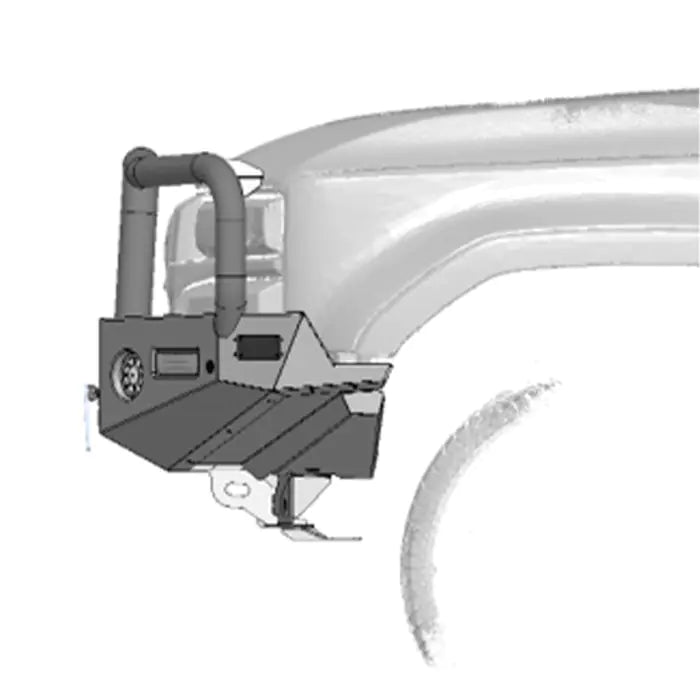 TJM TRADESMAN BULL BAR BLACK STEEL FOR TOYOTA PRADO 250 SERIES 070ST15N88P