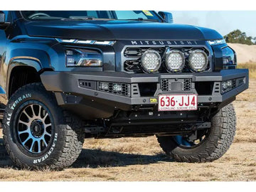 TJM VENTURER BULL BAR BLACK STEEL FOR MITSUBISHI TRITON MV 03/24-On GLX (IN STORE PICK-UP ONLY)