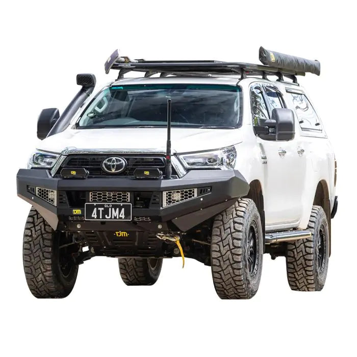 TJM VENTURER BULL BAR BLACK STEEL FOR TOYOTA HILUX 8th GEN  (IN STORE PICK-UP ONLY)