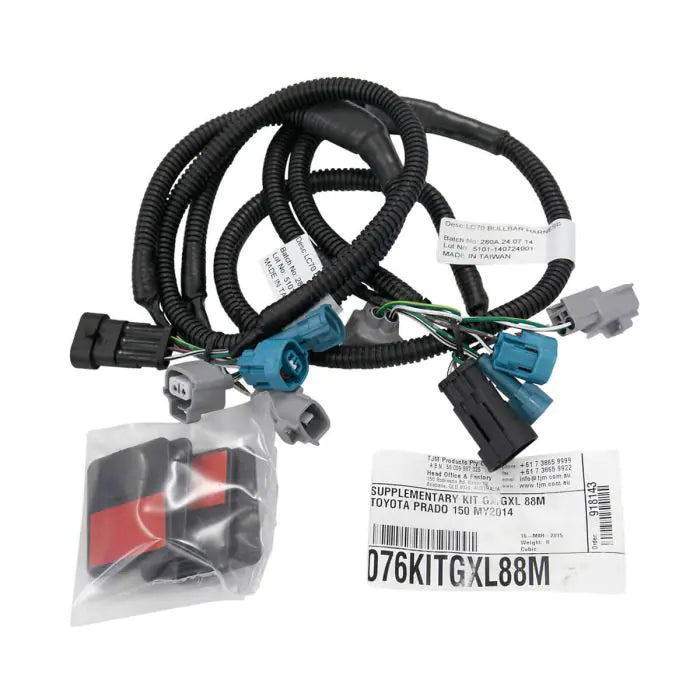 TJM SUPPLEMENTARY WIRING LOOM & SENSOR PLUG BLANK KIT FOR TOYOTA PRADO 150 SERIES 11/13-10/17