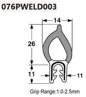 TJM PINCHWELD ACCESSORY KIT 35MM X 18MM 2MTR LENGTH FOR TOYOTA LANDCRUISER WAGON 200 SERIES