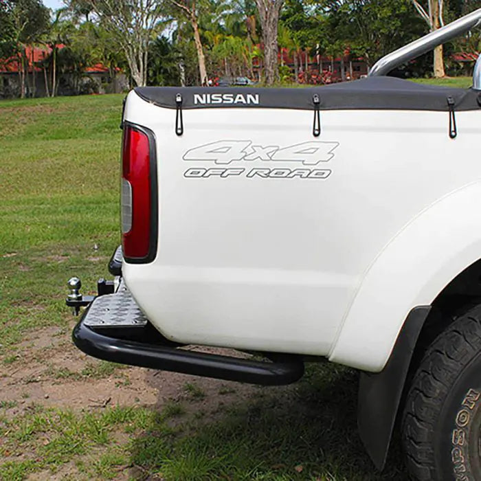 TJM RB6 REAR PROTECTION STEP TOWBAR BLACK STEEL 63MM TUBE FOR NISSAN NAVARA D22 10/09-03/15 THAI BUILT (STORE PICK-UP ONLY)