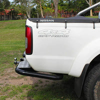 TJM RB6 REAR PROTECTION STEP TOWBAR BLACK STEEL 63MM TUBE FOR NISSAN NAVARA D22 10/09-03/15 THAI BUILT (STORE PICK-UP ONLY)
