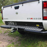 TJM RB6 REAR PROTECTION STEP TOWBAR BLACK STEEL 63MM TUBE FOR NISSAN NAVARA D22 10/09-03/15 THAI BUILT (STORE PICK-UP ONLY)