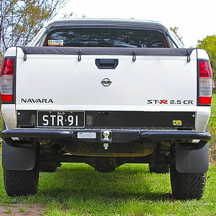 TJM RB6 REAR PROTECTION STEP TOWBAR BLACK STEEL 63MM TUBE FOR NISSAN NAVARA D22 10/09-03/15 Thai Built (STORE PICK-UP ONLY)