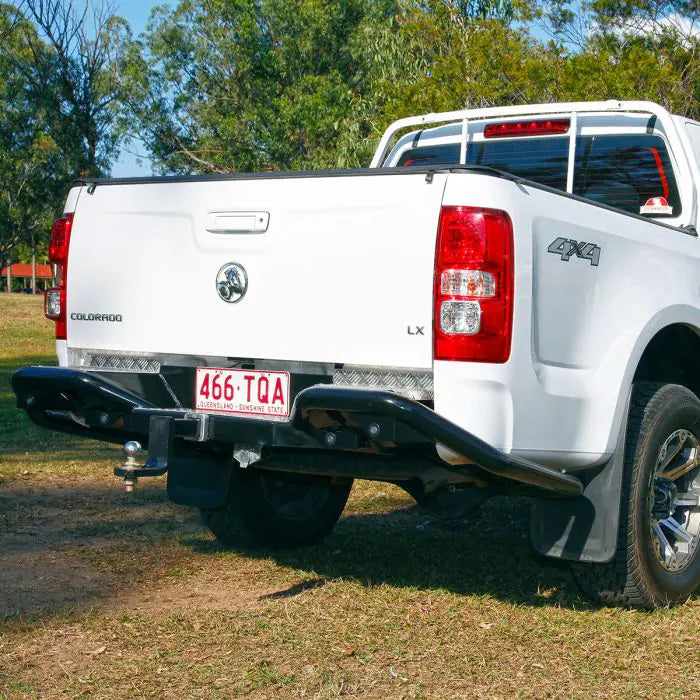 TJM RB6 REAR PROTECTION STEP TOWBAR BLACK STEEL 63MM TUBE FOR ISUZU D-MAX TF /HOLDEN COLORADO RG (IN STORE PICK UP ONLY)