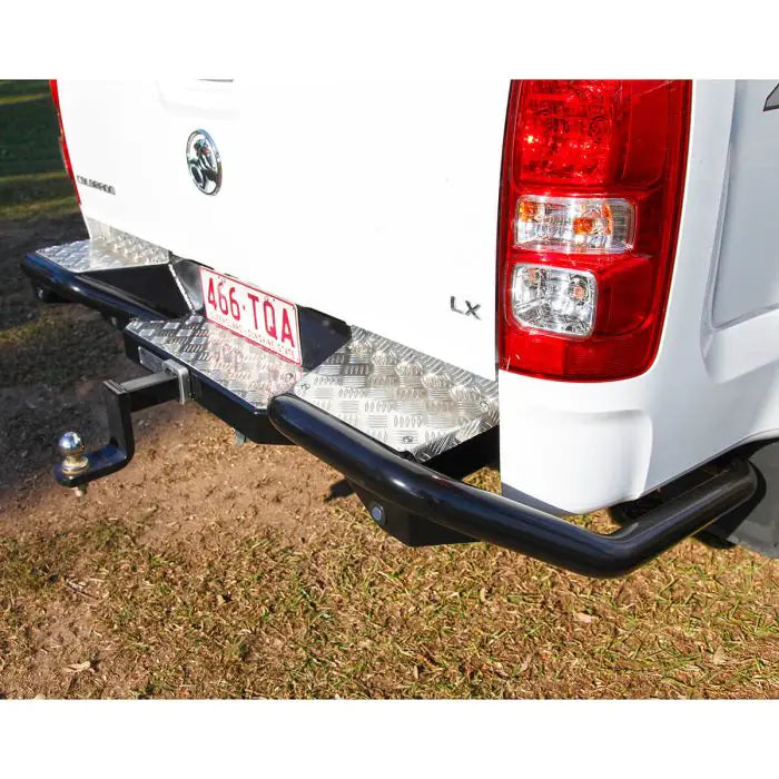 TJM RB6 REAR PROTECTION STEP TOWBAR BLACK STEEL 63MM TUBE FOR ISUZU D-MAX TF /HOLDEN COLORADO RG (IN STORE PICK UP ONLY)