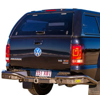 TJM RB6 REAR PROTECTION STEP TOWBAR BLACK STEEL 63MM TUBE FOR VOLKSWAGEN AMAROK 2H MY17+ 11/16-04/23 4DR P/UP(STORE PICK-UP ONLY)