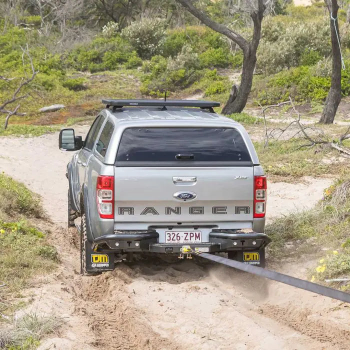 TJM RB6 REAR PROTECTION STEP TOWBAR BLACK STEEL 63MM TUBE FOR MAZDA BT-50 UP/UR / FORD RANGER PXI (STORE PICK-UP ONLY)