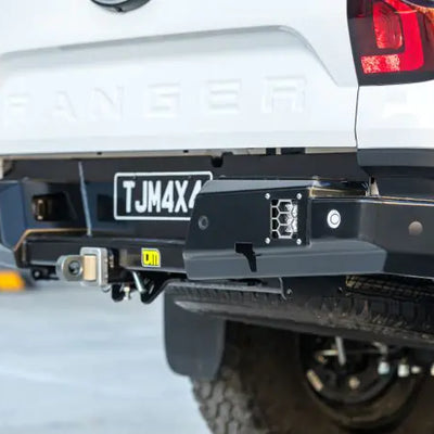 TJM REAR PROTECTION STEP TOWBAR BLACK STEEL FOR FORD RANGER PY 06/22-On (STORE PICK-UP ONLY)