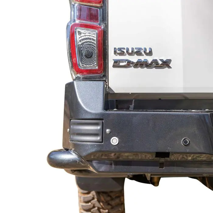 TJM REAR PROTECTION STEP TOWBAR BLACK STEEL 63MM TUBE FOR ISUZU D-MAX RG 08/20-04/24 4Dr C/Chas & Pick Up (STORE PICK-UP ONLY)