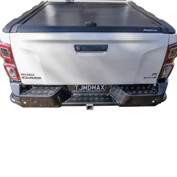 TJM REAR PROTECTION STEP TOWBAR BLACK STEEL 63MM TUBE FOR ISUZU D-MAX RG 08/20-04/24 4DR C/CHAS & PICK UP (STORE PICK-UP ONLY)