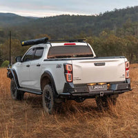 TJM REAR PROTECTION STEP TOWBAR BLACK STEEL 63MM TUBE FOR ISUZU D-MAX RG 08/20-04/24 4DR C/CHAS & PICK UP (STORE PICK-UP ONLY)