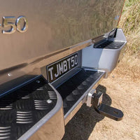 TJM REAR PROTECTION STEP TOWBAR BLACK STEEL 63MM TUBE FOR ISUZU D-MAX RG 08/20-04/24 4DR C/CHAS & PICK UP (STORE PICK-UP ONLY)