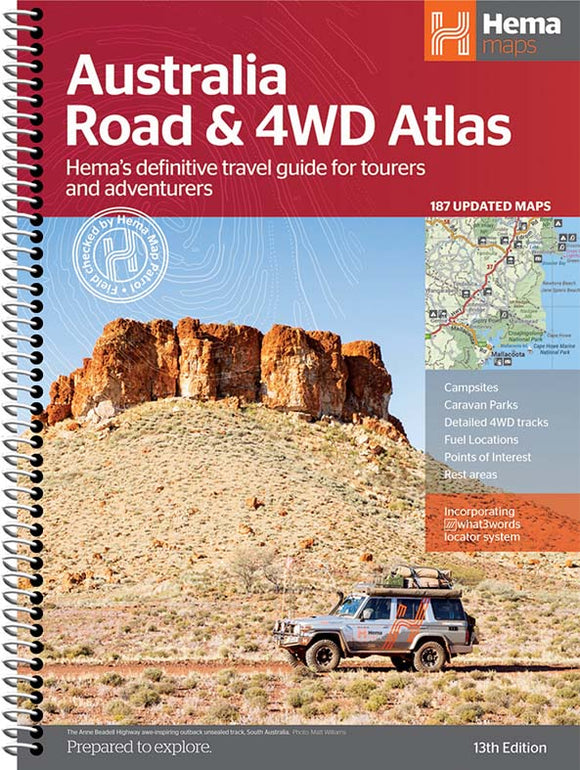 Hema Maps Australia Road & 4WD Atlas (Spiral Bound)
