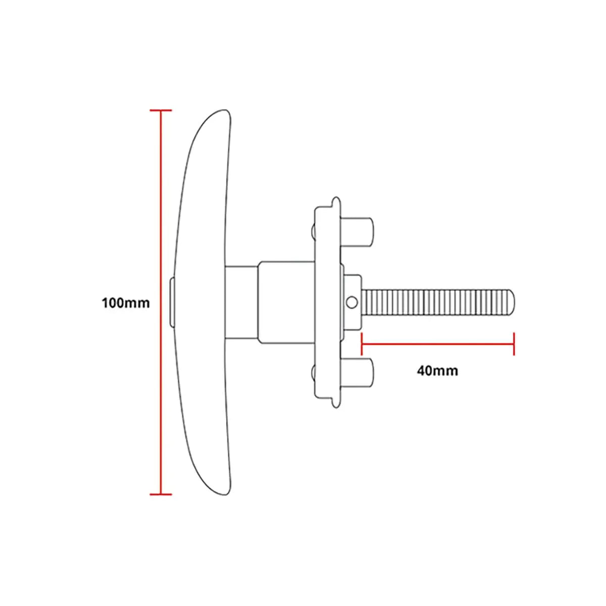 TJM Handle Rear Cw - 1077RRDH12CW