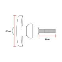 TJM REAR DOOR HANDLE RCT308 PRM15 CCW RHS-1077RPRM15CCW