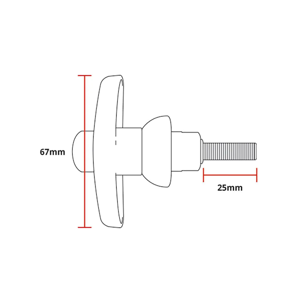 TJM S/WINDOW RC HANDLE PRM15 CCW RHS-1077SPRM15CCW