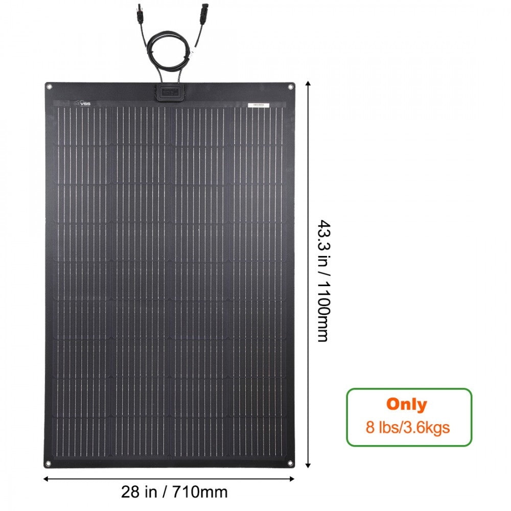 VSS Semi-Flexible Solar Panel (1100mm x 710mm) 150-Watt
