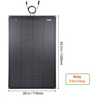 VSS Semi-Flexible Solar Panel (1100mm x 710mm) 150-Watt