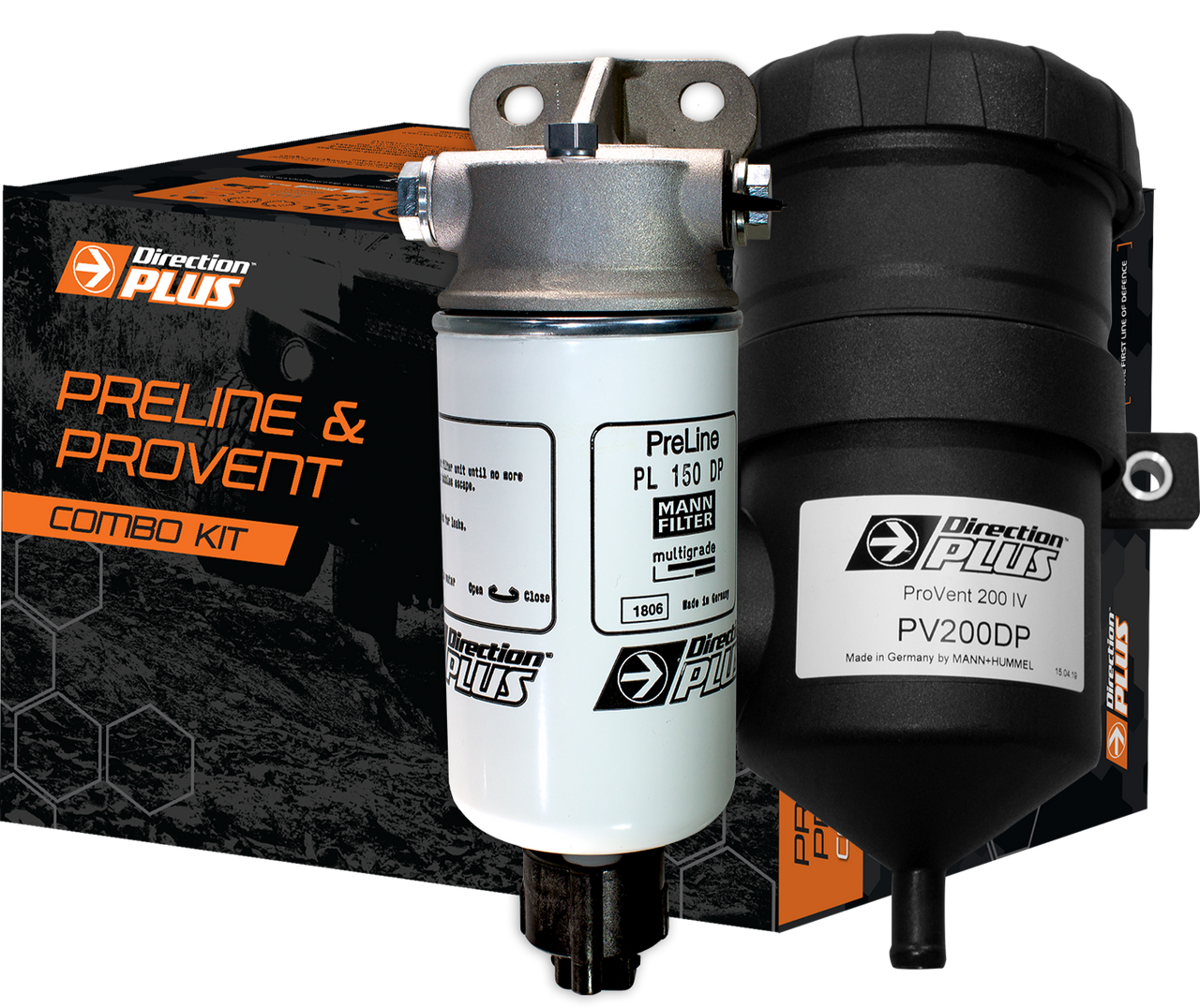 DIRECTION-PLUS PRELINE-PLUS PRE-FILTER + PROVENT ULTIMATE CATCH CAN KIT HILUX N70 (PLPV613DPC)