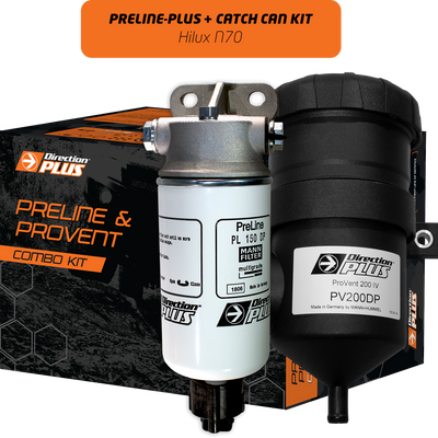 Direction-Plus  PreLine-Plus Pre-Filter + ProVent Ultimate Catch Can Kit HILUX N70 (PLPV613DPC)