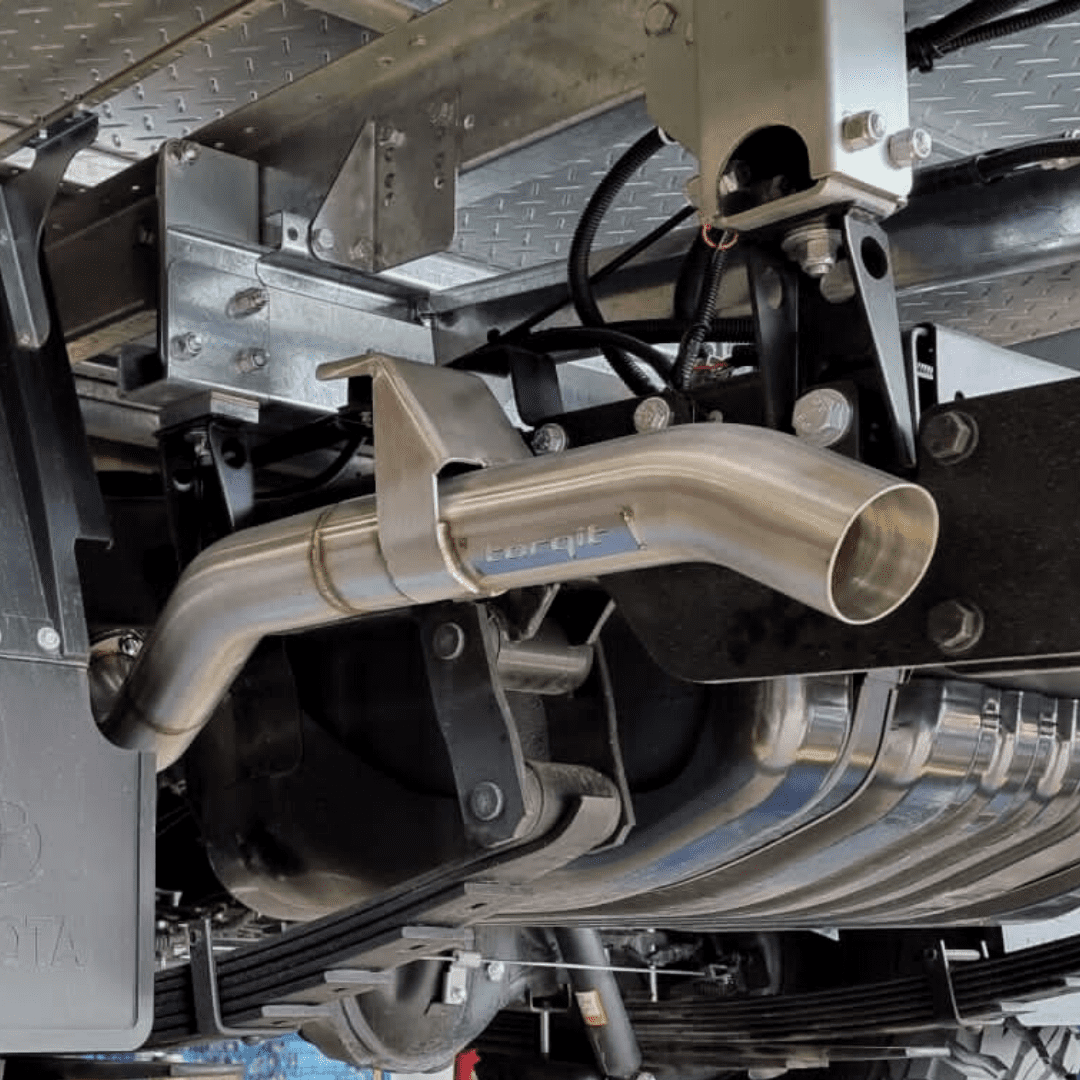 TORQIT  3.5" DPF Back Exhaust Twin (L/R Exit) to suit Toyota 79 Series- HS8148SS-TW