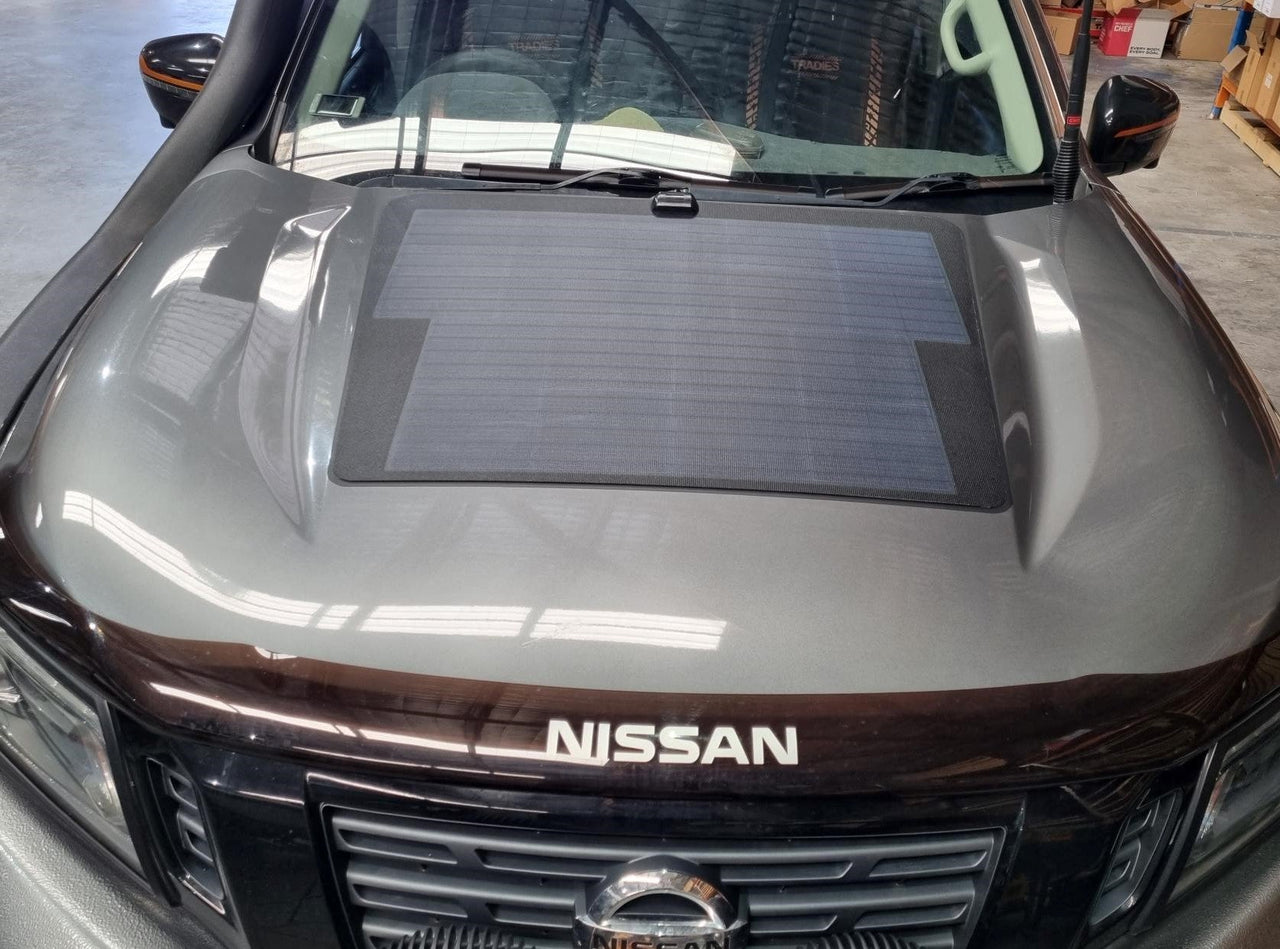 VSS Bonnet Solar Panel -  Toyota Hilux (2015-2025), Toyota Fortuner (2015-2025), Toyota Landcruiser 100 series (1998 - 2007), Toyota 4 Runner (2003 – 2021), Nissan NP300 & D23 Navara (excluding PRO4X models) (2015-Current) 100-Watt
