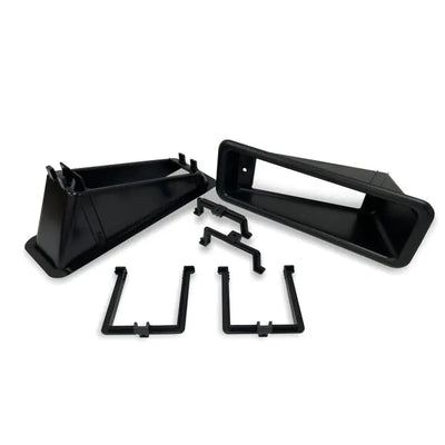 TJM ANGLED BEZEL AND BRACKET KIT BLACK (PAIR)